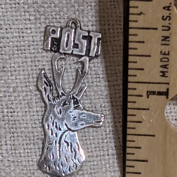 Sterling elk pin - Picture 2 of 3